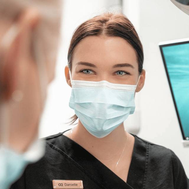 An Oasis Dental Studio clinician in the surgery